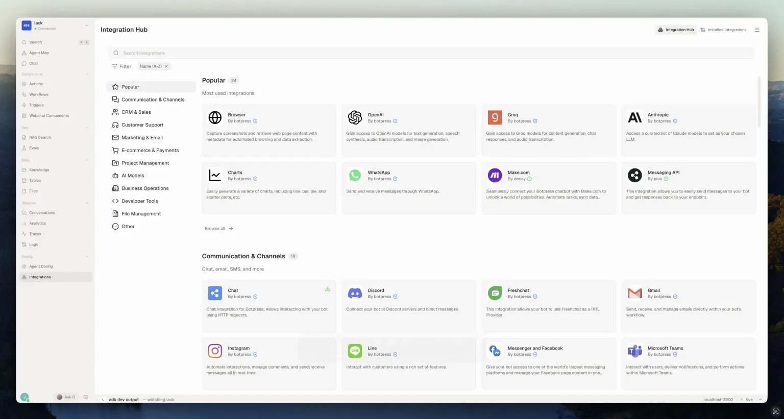 Cloud-first integrations in the Dev Console