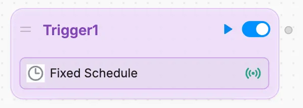 Fixed Schedule Card